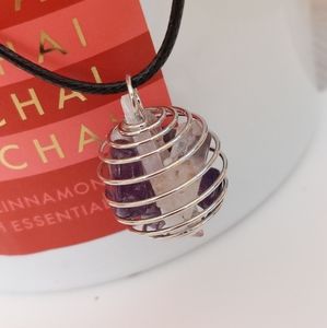 Amethyst / Clear Quartz/ Selenite 24" Necklace